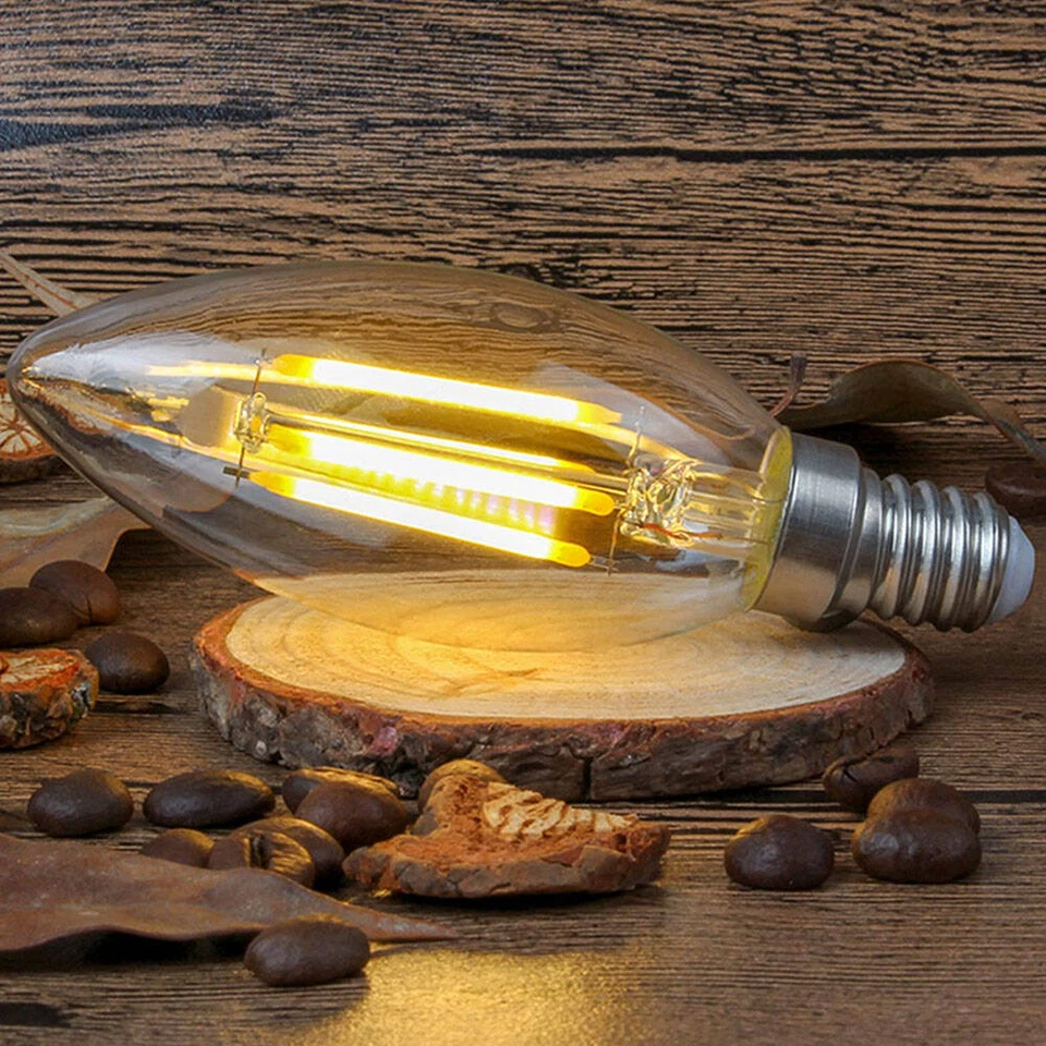 E14 LED 4W 6W kerzenbirnen Dimmbar Leuchtmittel Glühbirne Kerze Lampe Warmweiß - Bild 2 von 4