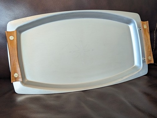 MCM Mirro Medallion Satellite Atomic Starburst serving tray 50s Vintage - Picture 3 of 10