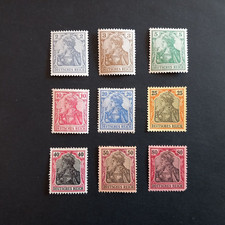 GERMANIA IMPERO 1902/ ALLEGORIA - (DEUTSCHES REICH) - N. 9 VALORI MH*-S/GOMMA