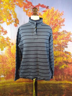 Weird Fish blue striped cotton quarter zip Sweatshirt. UK women's size 18