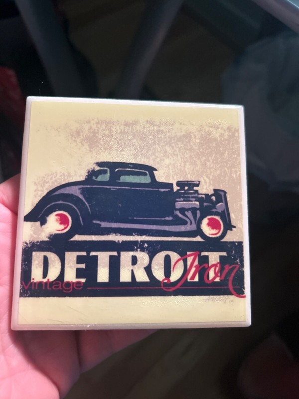 Vintage Detroit Iron  Detroit, Michigan Coaster
