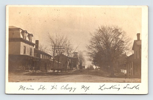RPPC Main Street Looking South West Chazy New York 1906 Real Photo Postcard A53 EBay
