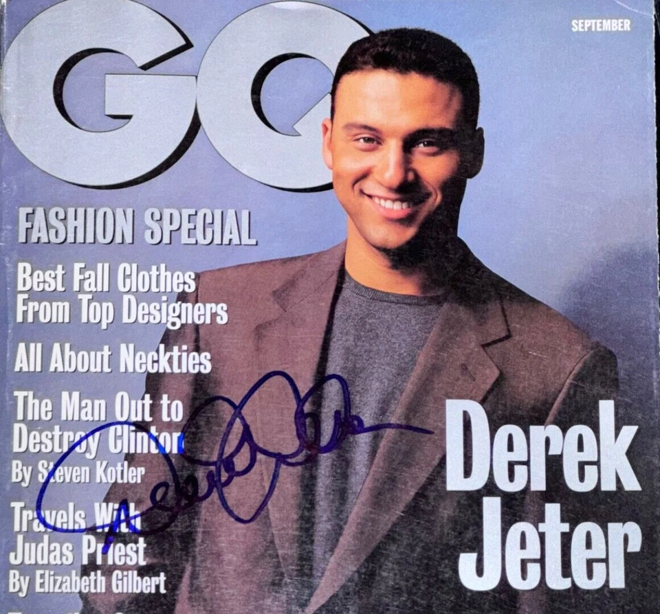Derek Jeter "Yankees Legend MVP & HOF" Autographed Signed "GQ" Magazine Auto PSA - Image 3 of 4