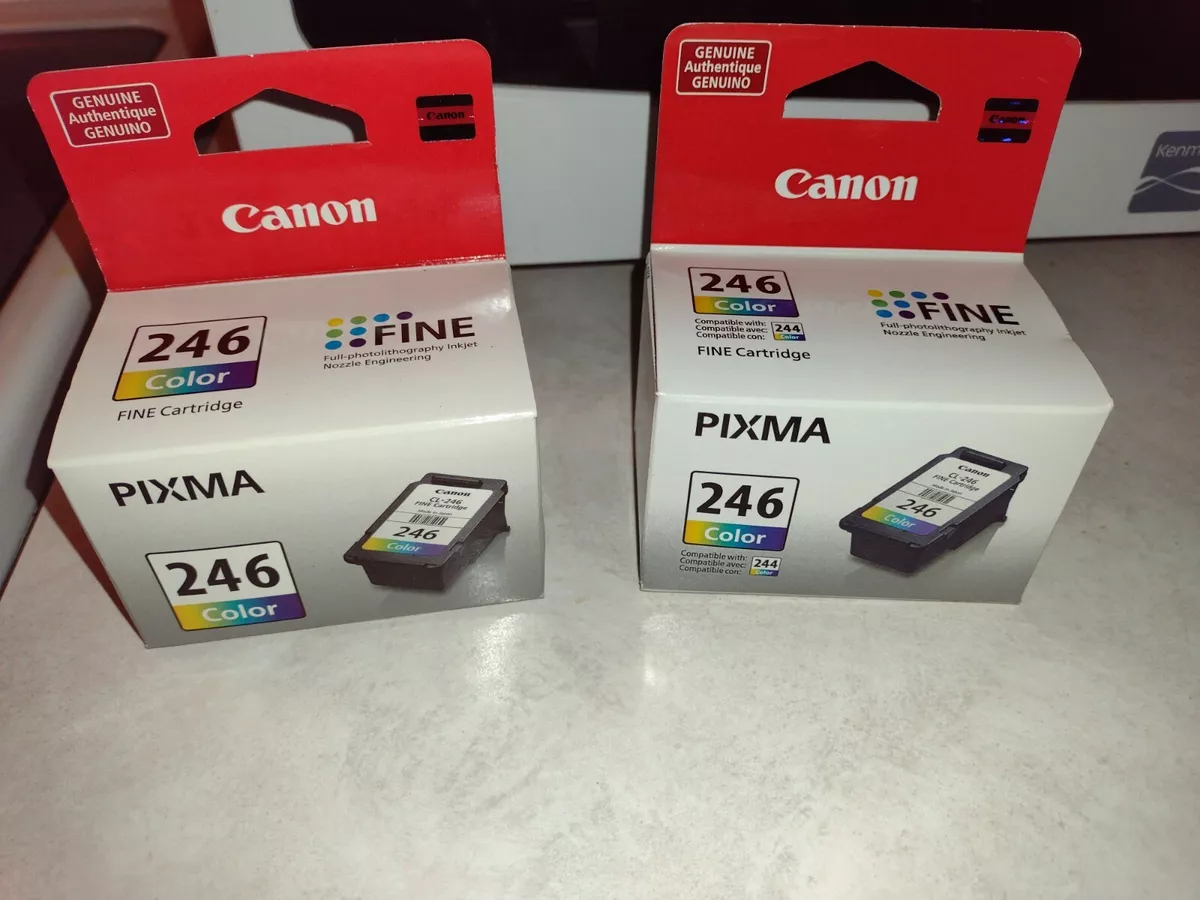 Two Canon PIXMA 246 Color Ink Cartridges NEW in Boxes