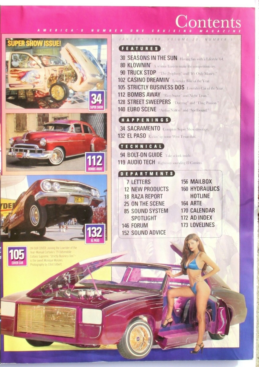 LOWRIDER 写真集 NEW '98 LOWRIDER MAG. ..OVER 21 COLOR PAGES..SACRA / EL PASO | eBay