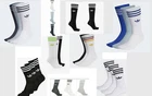 Adidas 3 Pairs Socks  Solid  size -From 5-8-8-11  BLACK white crew Multi Colours