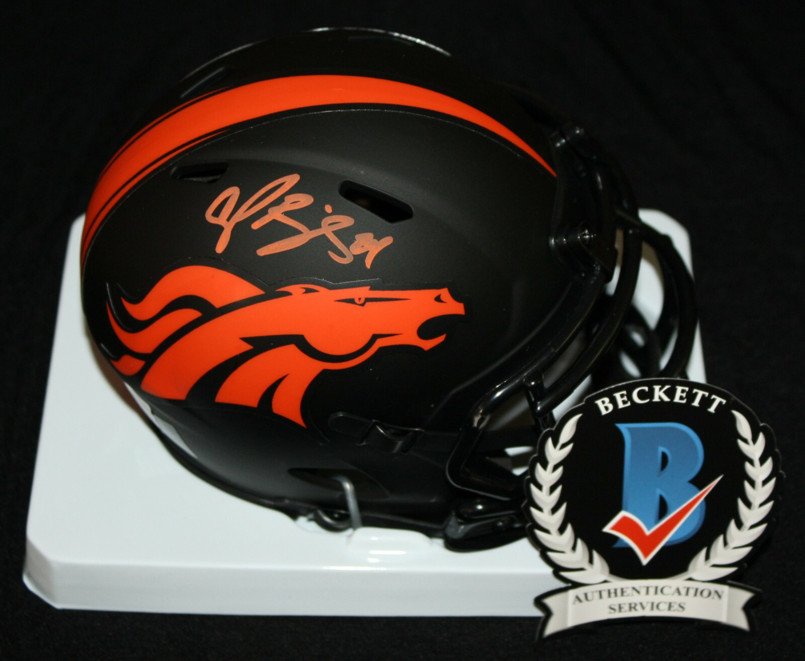 Champ Bailey Autographed Signed Denver Broncos Eclipse Mini Helmet, , Beckett BAS WK35859 