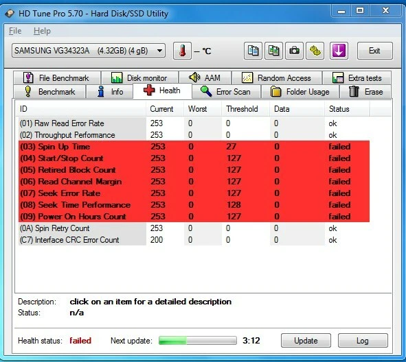 Hard Disk Usato IDE 3,5" 4,32gb Samsung VG34323A J4S586612E REV DA 1998.05 - Immagine 3 di 4
