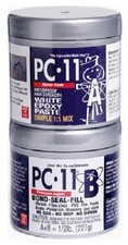  6 ea 160114 PC-11 1 lb High Strength Waterproof Marine Grade White Epoxy