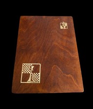 Sowjetisches Reiseschach. Sowjetisches Schachspiel aus Holz. Schachroute
