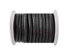 8mm Leather Cord String 100% Real Lace Thong Necklace for Jewellery Round Black