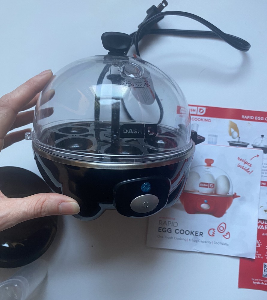 DASH Rapid Electric Egg Cooker 6-Egg Capacity for Perfect Hard-Boiled Eggs in Black DASH Rapid Electric Egg Cooker 6-Egg Capacity for Perfect Hard-Boiled Eggs in Black