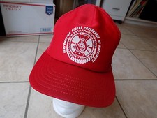 Vintage Northwest Machinists Conference cap, mesh-foam, snapback, red