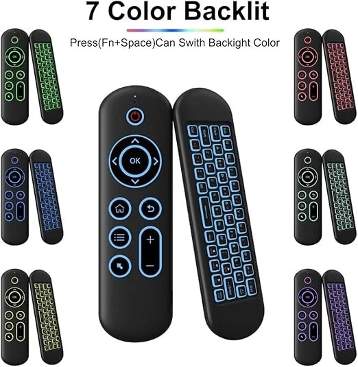 TELECOMANDO VOCALE WIRELESS 2.4G MINI TASTIERA USB AIR MOUSE PER SMART TV BOX PC - Immagine 4 di 4