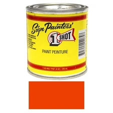 1/2 Pint 1 Shot 100L VERMILLION Paint Lettering Enamel Pinstriping One Shot