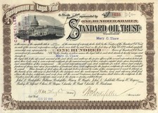 Standard Oil Trust Stock Certificate signed by William Rockefeller and Henry F