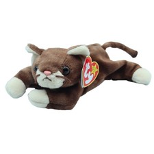 Beanie Babies Baby Ty Pounce The Cat 2 Tone Browns 1997 Retired Collectible