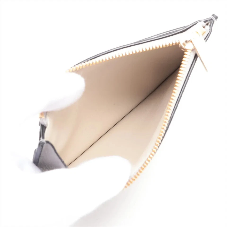 Monedero de cuero gris con logotipo Valextra Foto 3 de 4