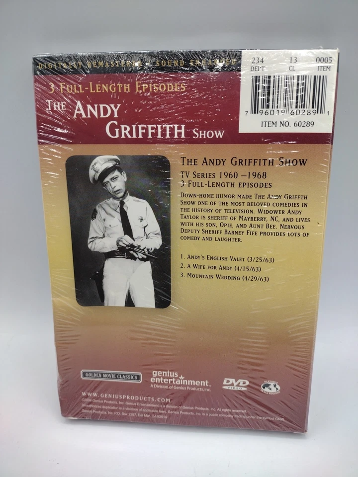 The Andy Griffith Show Vol 2 DVD New Factory Sealed Foto 4 de 4