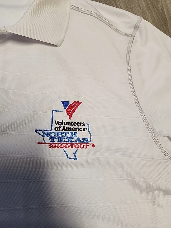 Volunteers of Texas Shootout Logo White Golf Lightweight Polo Shirt Mens Large Foto 4 de 4
