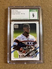 2021 Topps - Image Variation Luis Robert #223 White Jersey Helmet Off CSG 9 Mets