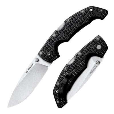 Cold Steel Voyager Large 4 Aus10A Drop Point Razor-Sharp Blade 5.25 Griv-Ex