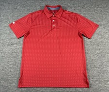 Brooks Brothers Performance Series Polo Shirt Mens Red Short Sleeve Stretch