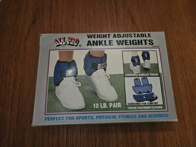 ALL PRO 10LB Set (5LB each ankle) ADJUSTABLE ANKLE WEIGHT - Complete pair