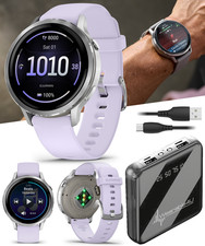 Garmin Venu 4 AMOLED 41mm Advanced Fitness GPS Smartwatch Periwinkle w/PowerBank