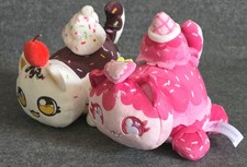 2 Aphmau MeeMeows Mystery Ice Cream Cat 6" Plush Vanilla Strawberry FREE SHIP