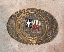 Vintage 1985 State Of Texas Sesquicentennial Celebration Official Belt Buckle