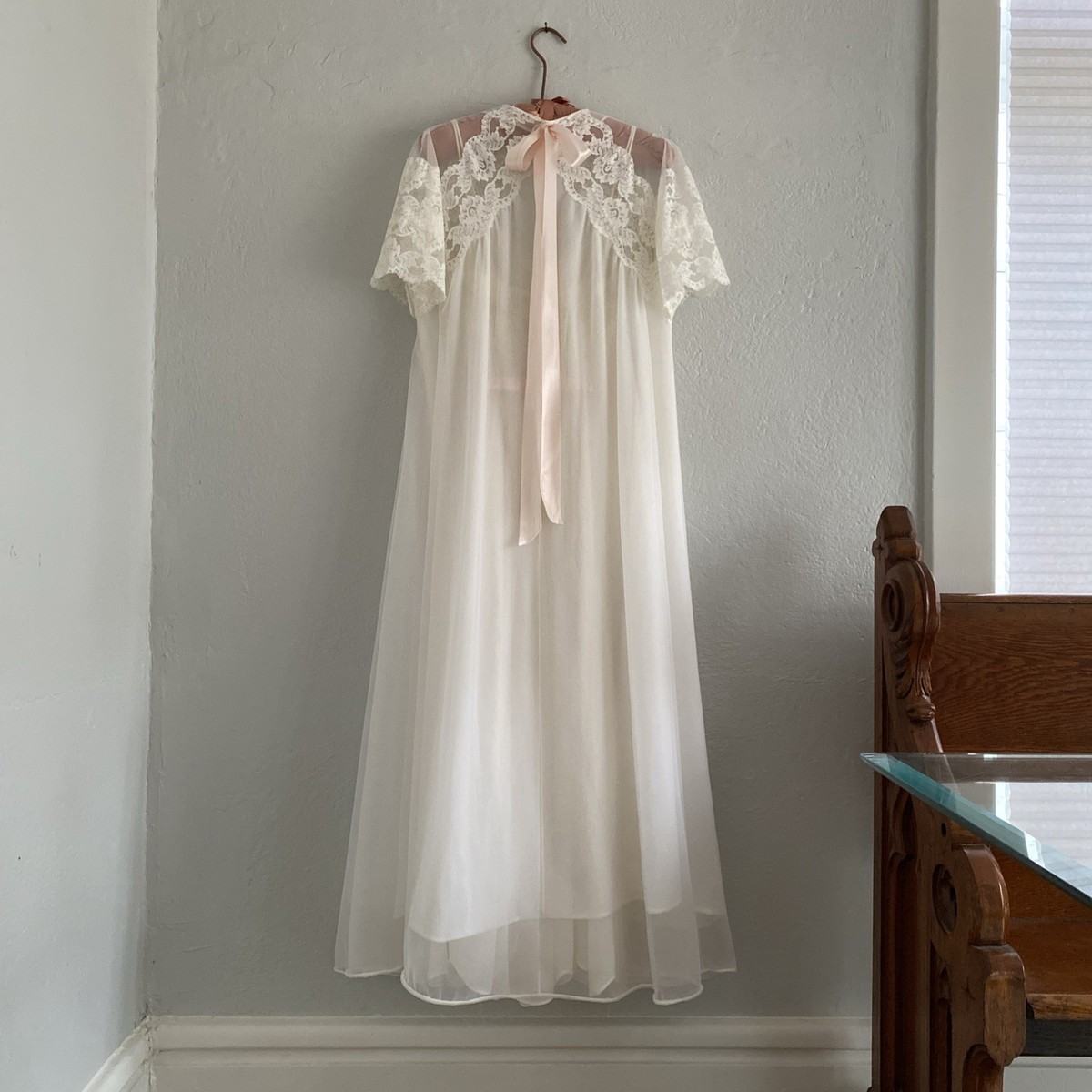 maxi dress with flared sleeves Baltic Born Womens Aspen Smocked Lace Maxi Dress | Off White