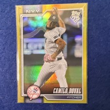Topps 2026 Series 1 Camilo Doval Yankees Gold Parallel #75 Serial /399