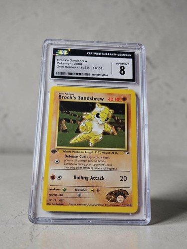 Brock's Sandshrew (1st Edition) graded CGC 8 for sale on eBay