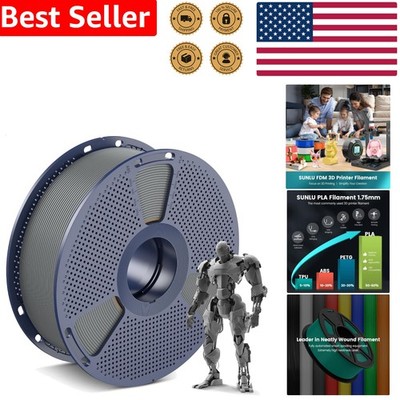 1kg Grey PLA 3D Filament 1.75mm Spool Fast Shipping Tangle-Free Smooth Printing