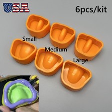 Silicone Dental Plaster Model Former Base Kit Impression Denture Holding Tray