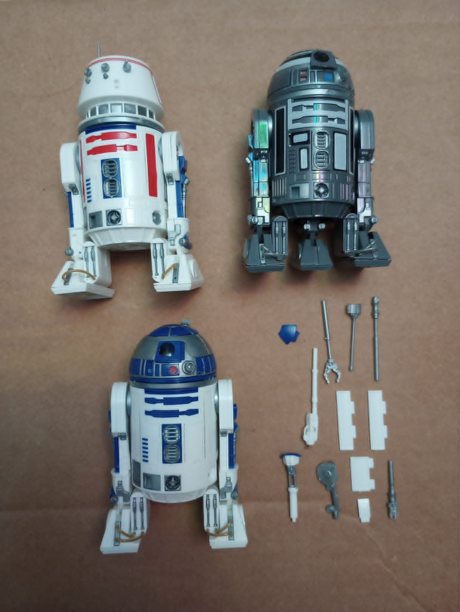 Bandai Star Wars Character Line 1/12 R5-D4, R2-Q2, & R2-D2 pre
