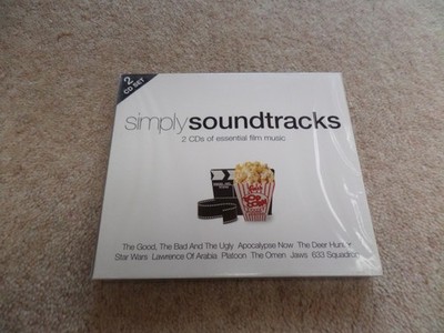 CD DOUBLE ALBUM NEW & SEALED - SIMPLY SOUNDTRACKS JAWS PLATOON JURASSIC PARK