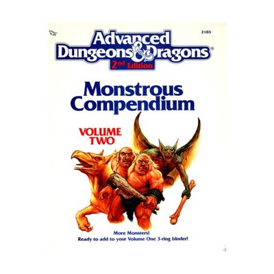 TSR AD&D 2nd Ed Monstrous Compendium Volume #2 Bag VG+