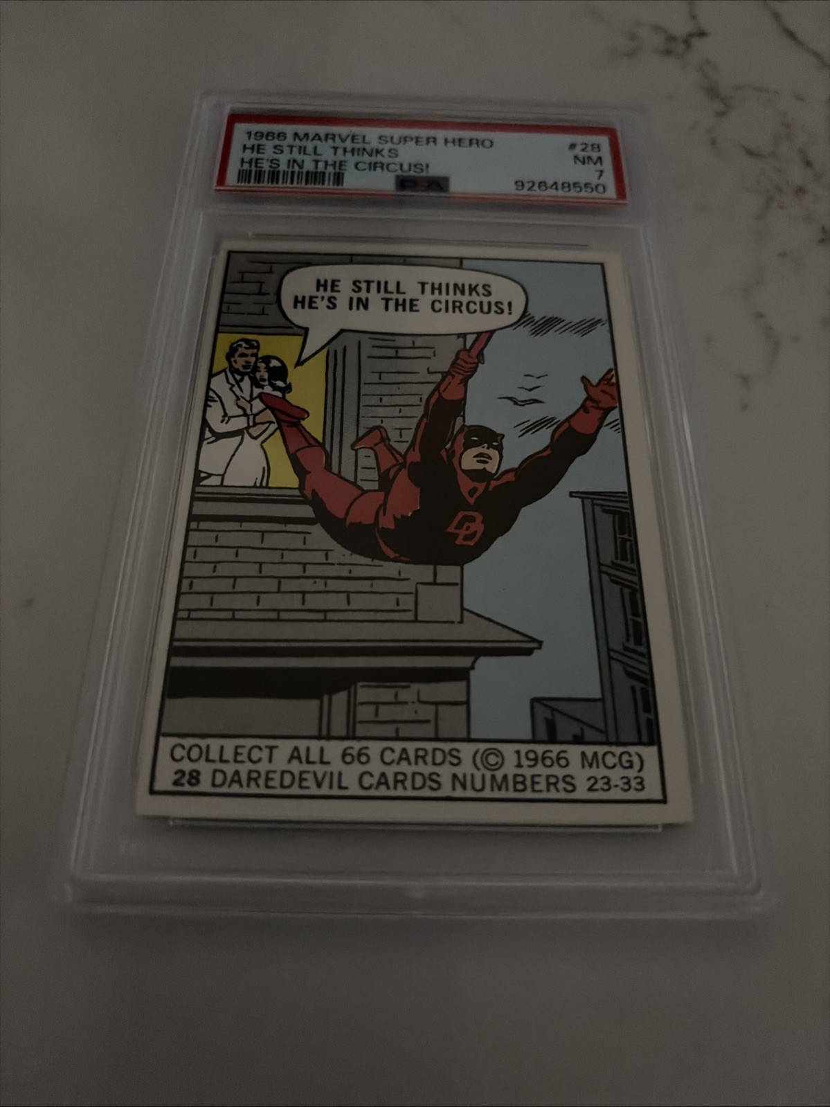 1966 Marvel Super Hero Daredevil # 28 PSA 7 Near Mint. view 3