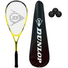 Dunlop Nanomax Lite Squash Racket, Carry Case & Squash Balls