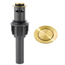 Bathroom Sink Drain with Overflow Vessel Sink Stopper, Pop Up Drain for Bathr...