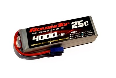 RoaringTop LiPo Battery Pack 25C 4000mAh 6S 22.2V with EC5 Plug