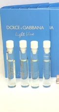 D&G DOLCE & GABBANA LIGHT BLUE WOMEN 1.5ml .05oz x 5 PERFUME SAMPLES