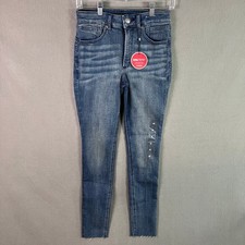 Express Denim Perfect Lift High Rise Ankle Legging Womens Size 4 Medium Wash NWT