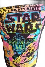 Offizielles Star Wars Darth Vader Retro Neon Comic Grafik T-Shirt Herren Small
