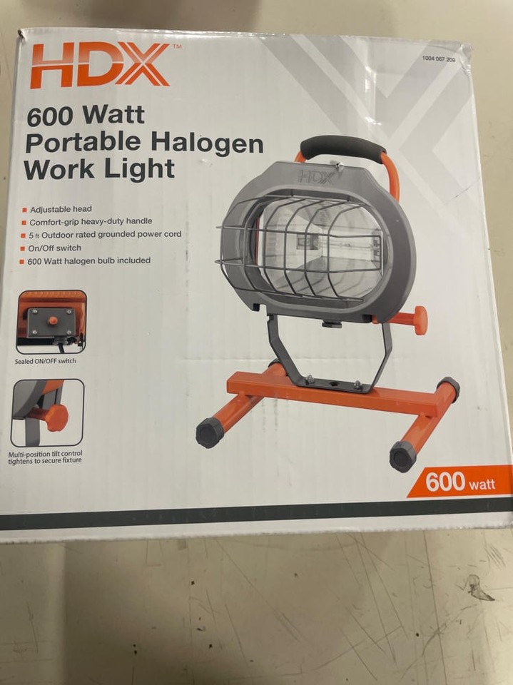 HDX 600-Watt Halogen Portable Work Light | eBay