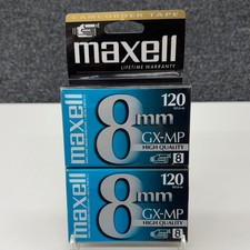 Maxell GX-MP 120 8mm Camcorder Video Tape 2 Pack New Sealed High Quality 120min