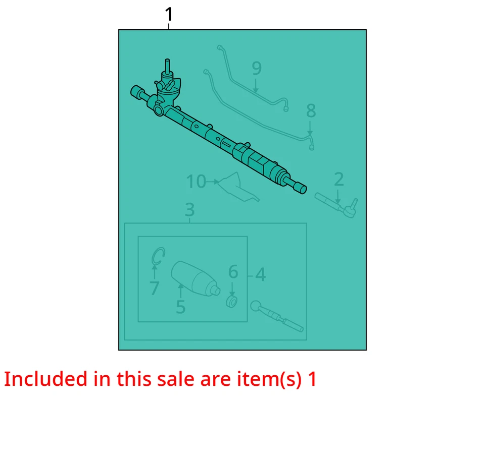 2008 Ford Fusion Steering Gear Rack & Pinion OEM 128K Miles - LKQ352080704 - Image 4 of 4