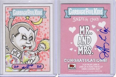 2020 Garbage Pail Kids Mr. And Mrs. Online Jeff Cox Nasty Nick Sketch Card